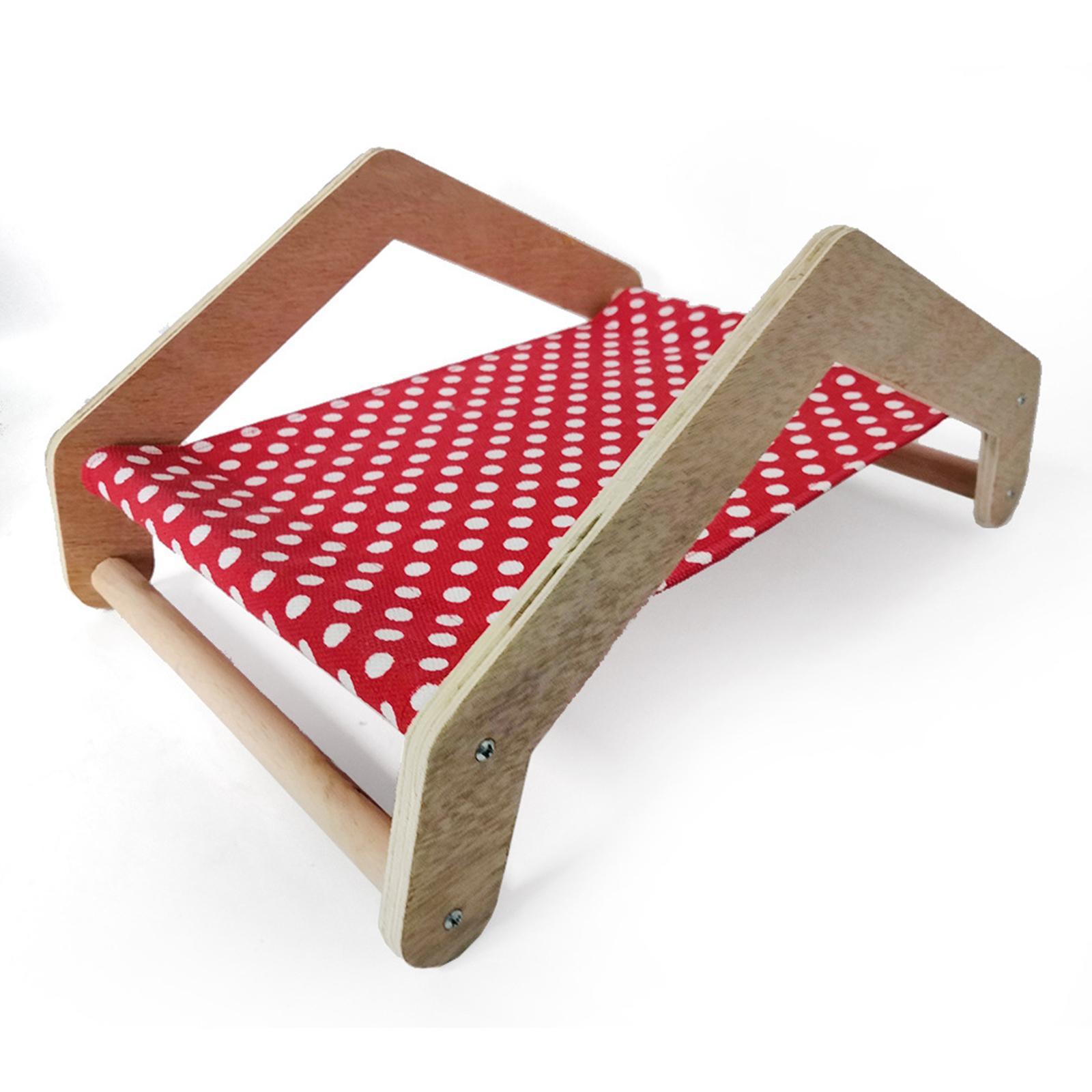 Guinea Pig Hammock Hamster Shaker Bed Portable Small Animal Bed Guinea Pig Wooden Bed Nest for Dwarf Rabbits Hamsters Ferrets