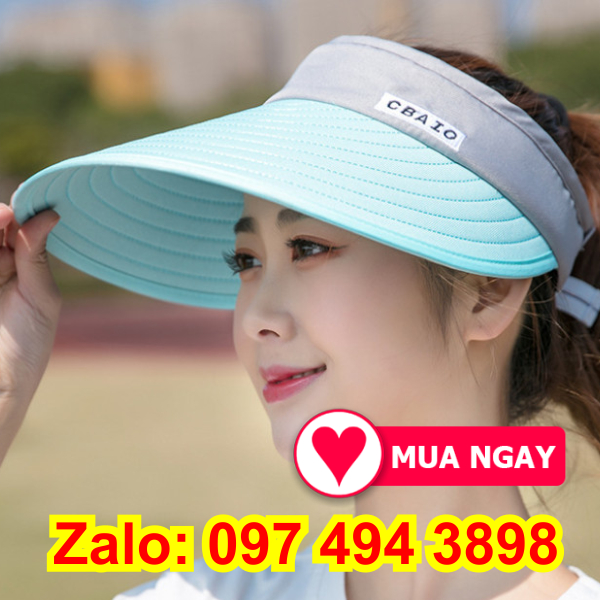 Mũ che nắng nón rộng vành nửa đầu vải dày cực mát hàng đẹp màu sắc thời trang thể thao, du lịch đội chống nắng đẹp