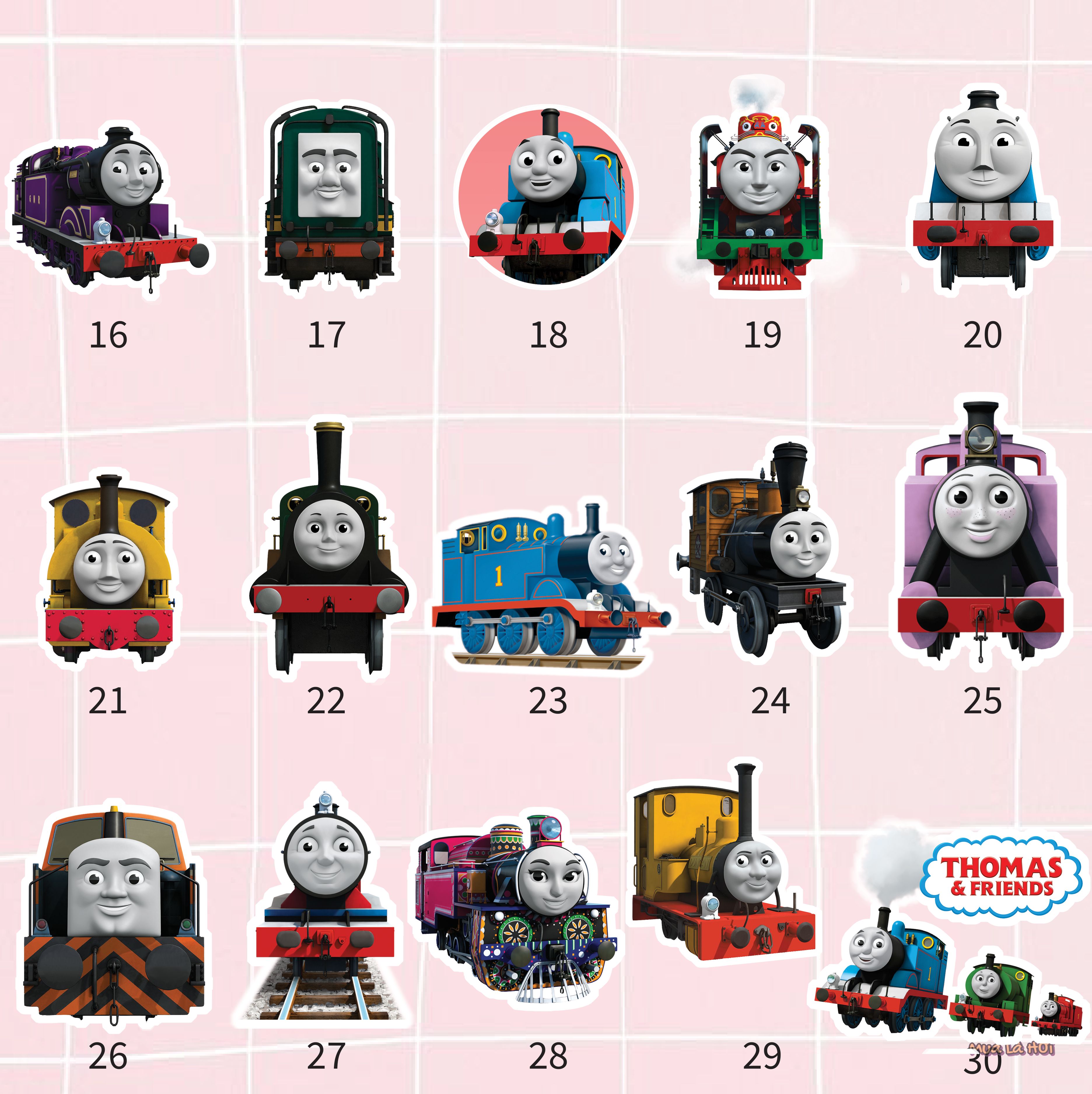 Miếng dán Stickers chủ đề Thomas & Friends