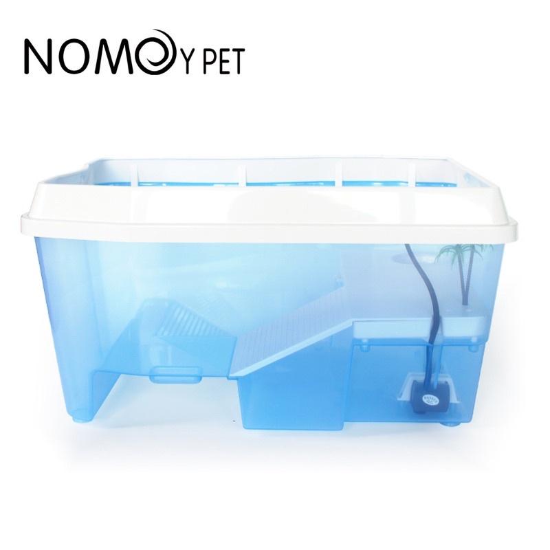 Bể nuôi rùa nước, rùa bán cạn 2 tầng KT 60x35x25cm chất liệu PP petstore