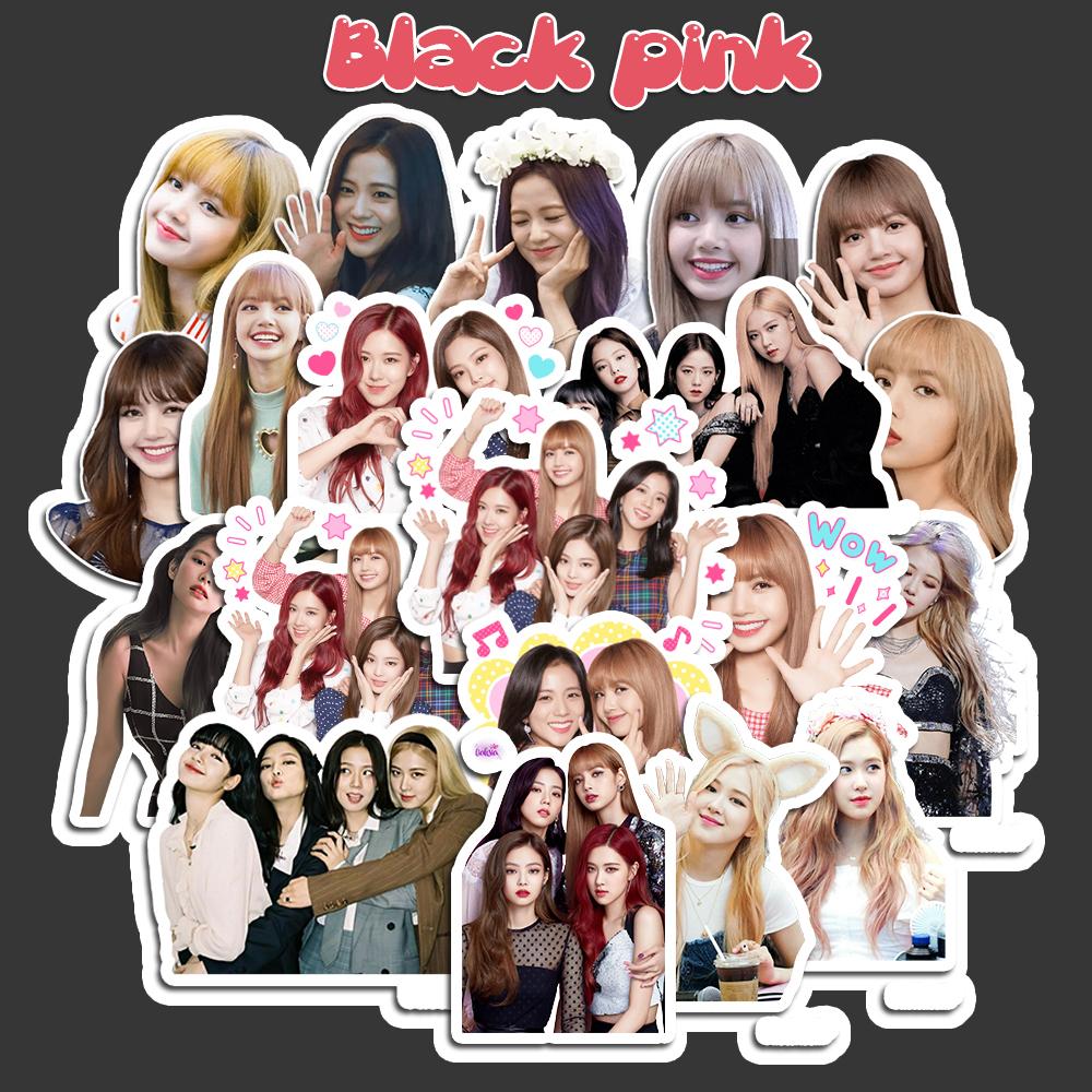 Sticker Black Pink Cắt Sẵn Hình Dán Trang Trí Mũ Bảo Hiểm Laptop Điện Thoại Ván Trượt Sổ tay Notebook