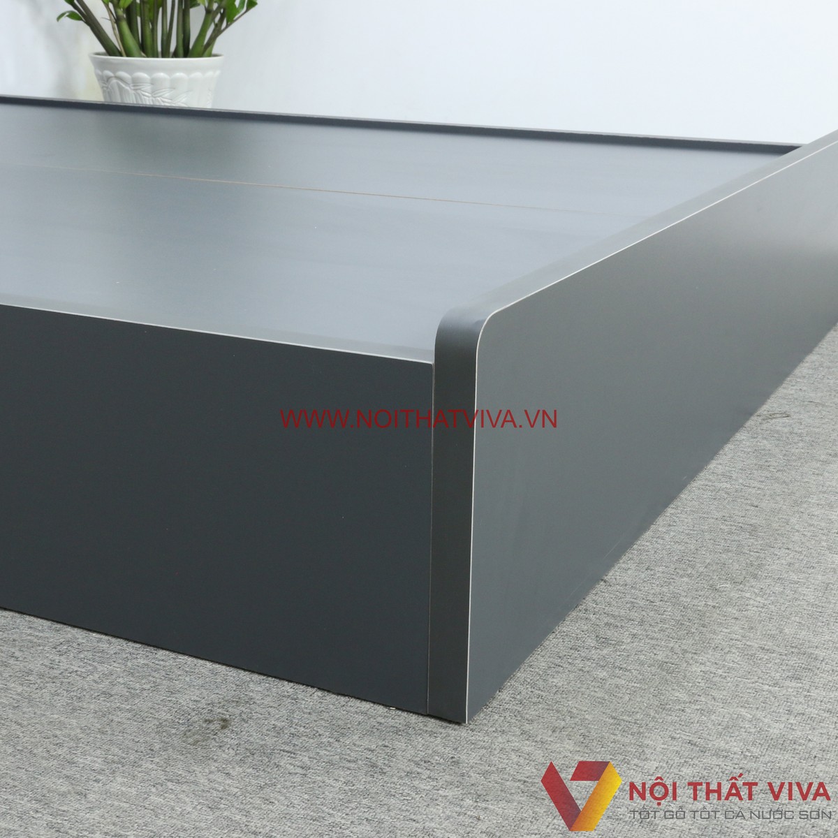 Giường Hộp Gỗ Công Nghiệp MDF Màu Xanh Đen Đẹp Cá Tính Giá Rẻ