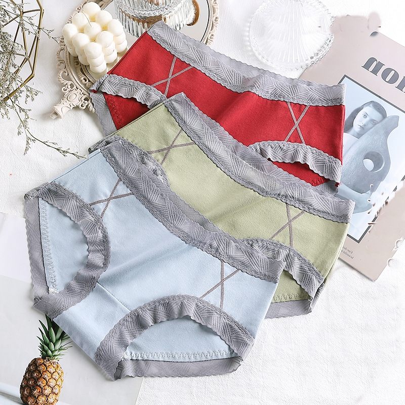 Quần lót cotton cao cấp viền ren to bảng
