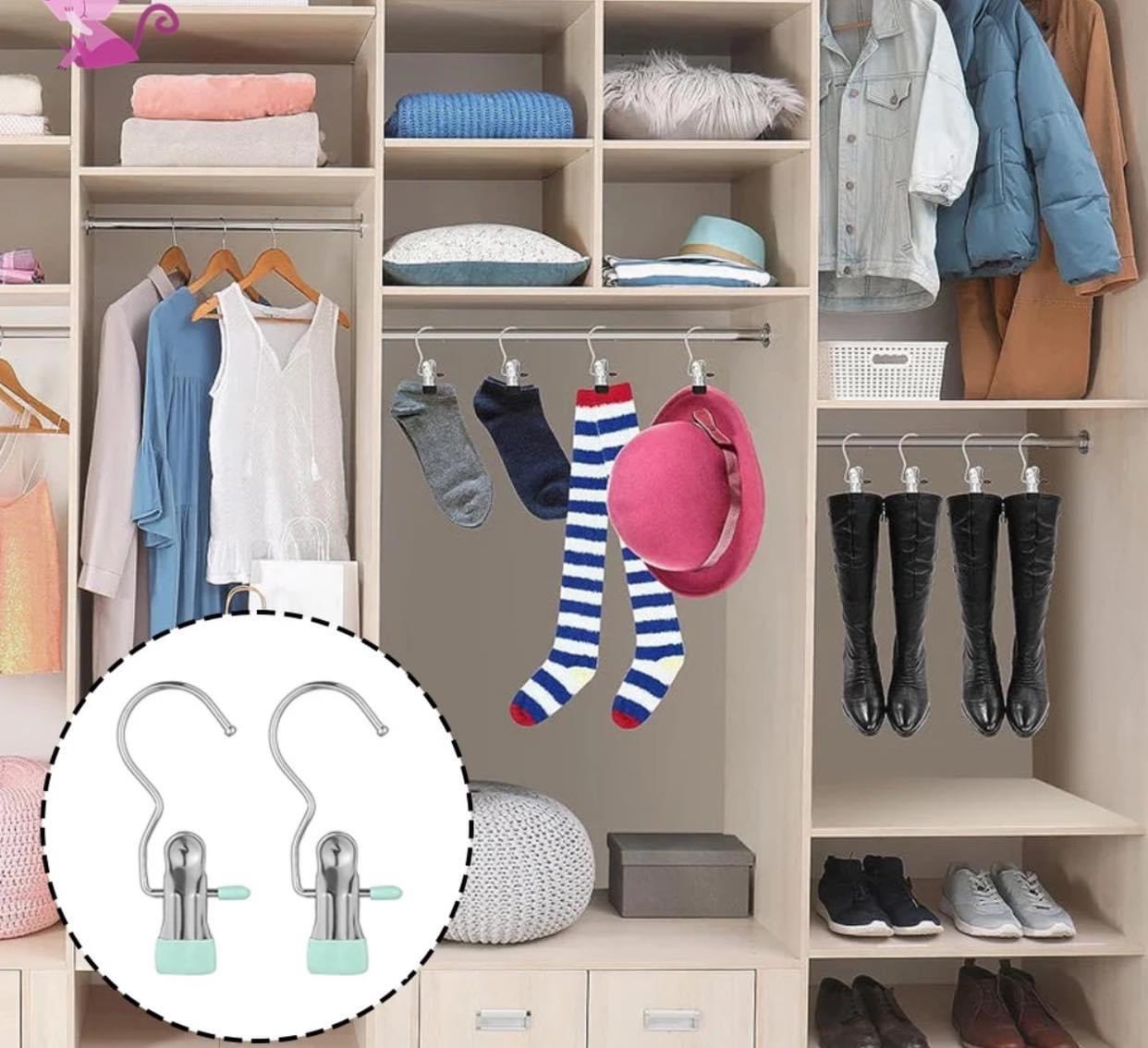 Set 10 móc treo kẹp quần áo tiết kiệm diện tích siêu tiện lợi
