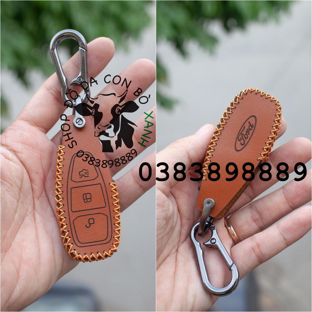 Bao da dành cho chìa khoá Ford Ecosport, Fiesta, Focus handmade da thật 004
