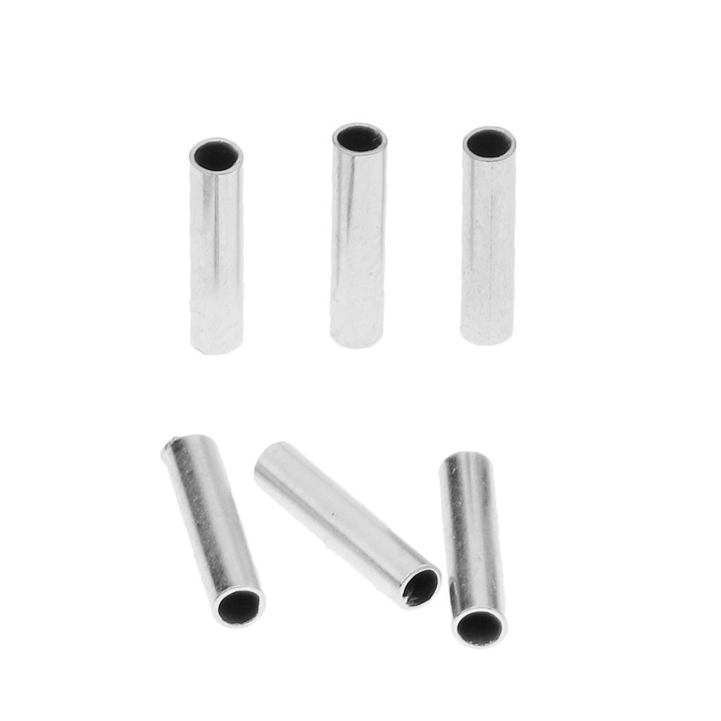 400pcs 1.2/1.4mm Fishing Wire Leader Crimps Single Barrel Crimping Sleeves 100% Copper Tube Connector Fishing Tackle Kit