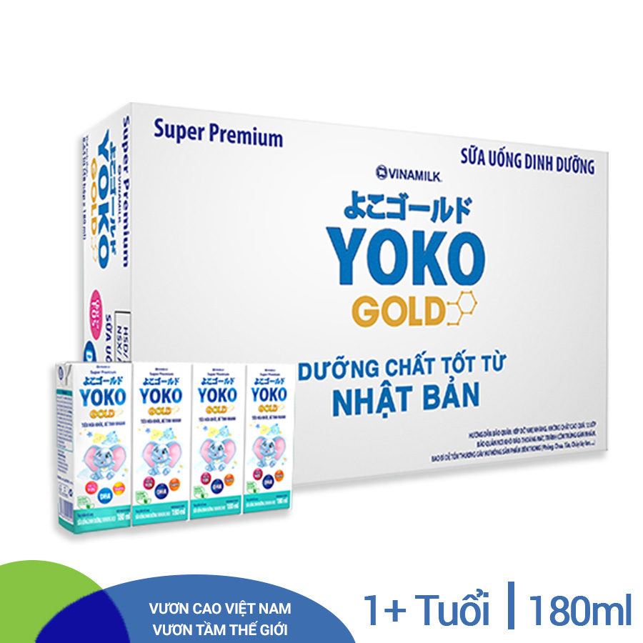 Thùng 48 hộp sữa YOKOGOLD pha sẵn 180ml