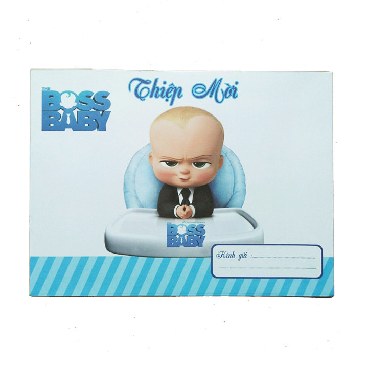 Combo 10 thiệp mời sinh nhật Boss Baby