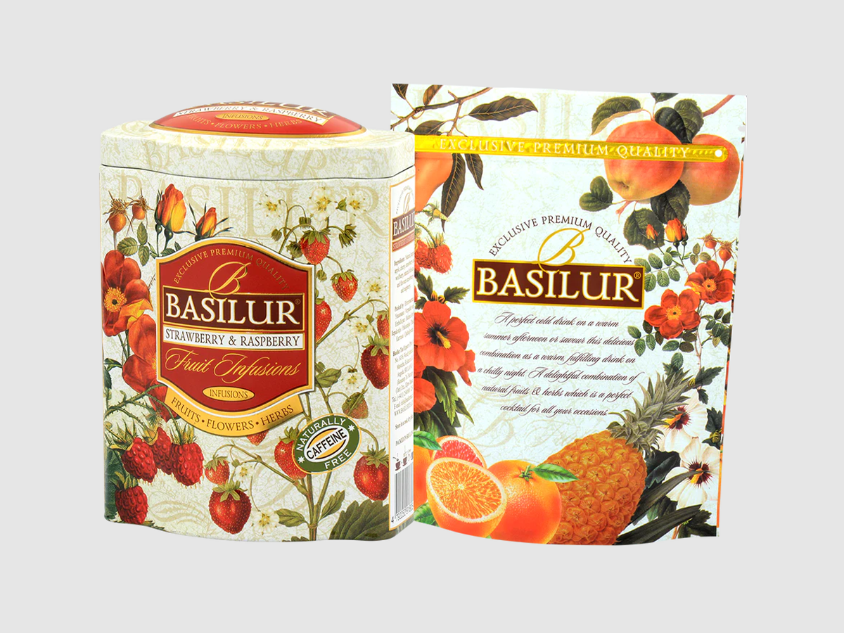 Trà trái cây Basilur vị dâu tây & dâu rừng – 100g