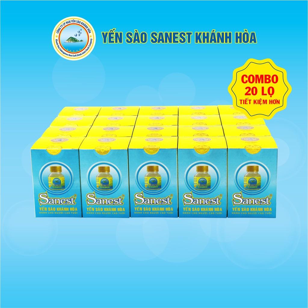 [Combo 20 lọ] Nước yến sào Khánh Hòa Sanest dành cho người cao tuổi đóng lọ 70ml