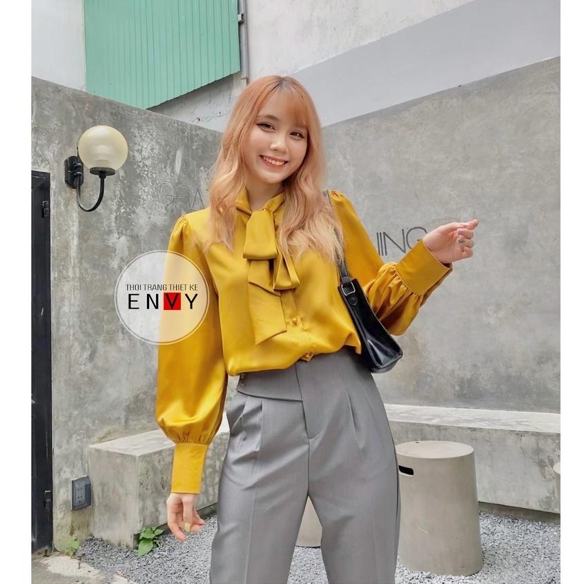 Quần tây nữ ENVY QK12, Quần tây baggy công sở chất liệu cotton lạnh dày dặn