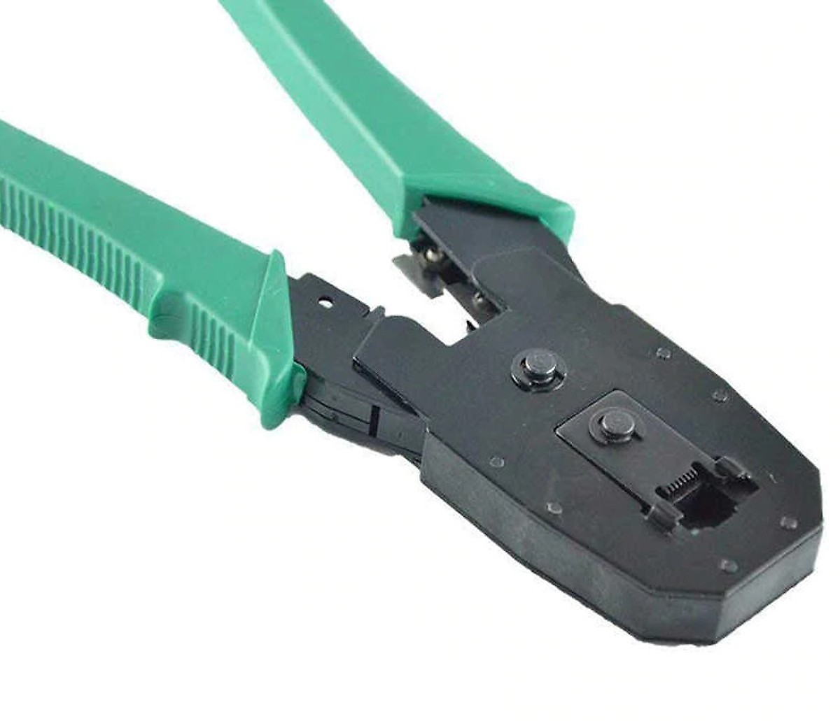 Combo Kìm Bấm Hạt Mạng(RJ45+RJ11) + 100 Hạt mạng RJ45 + 100 đầu chụp hạt mạng + Hộp Test mạng