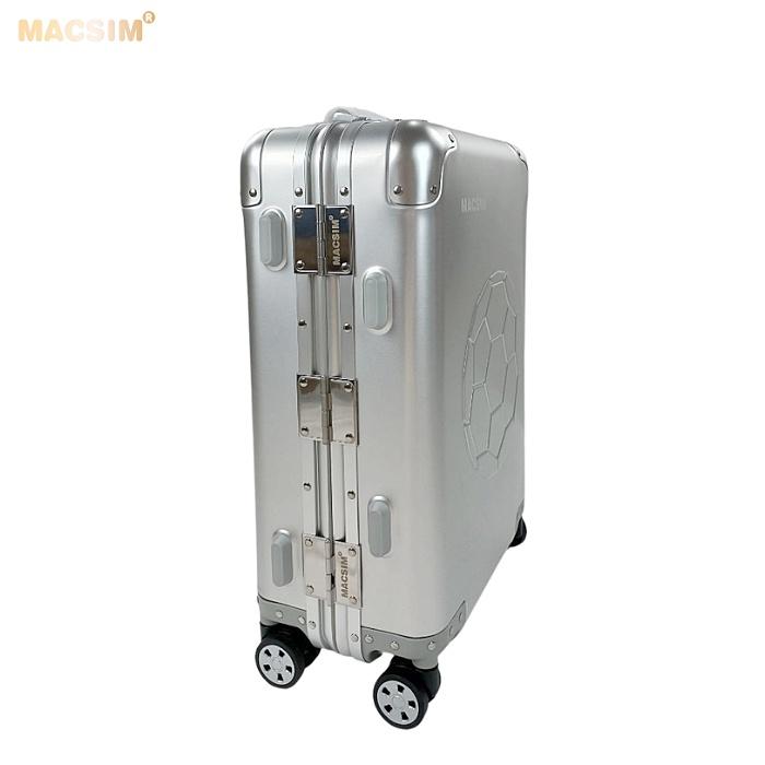 Vali hợp kim nhôm nguyên khối MS1313 Macsim cao cấp màu bạc cỡ 20inches