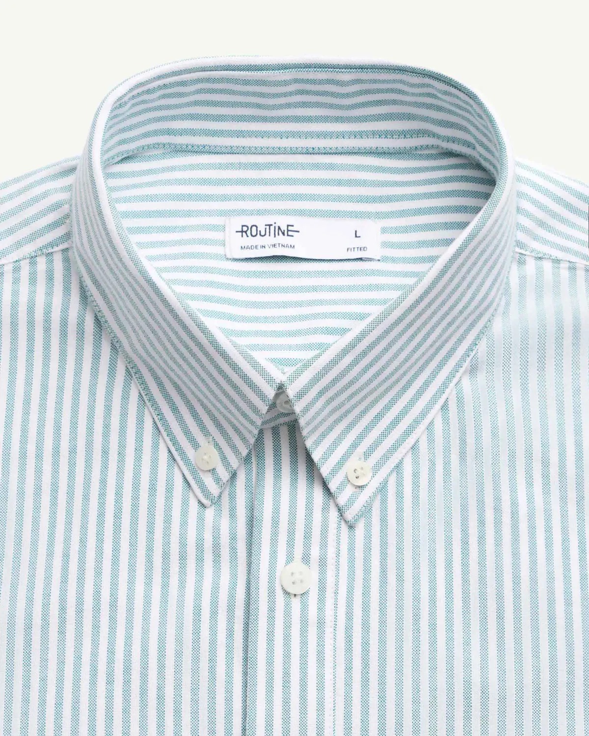 Áo sơ mi tay dài nam oxford sọc. Fitted - RT 10S25SHL007 | ROUTINE CÀ MAU