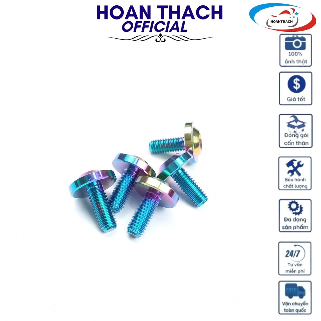 Ốc Gr5 Titan Dù 6L15 7 Màu dùng cho nhiều dòng xe SP016343 (giá 1con)