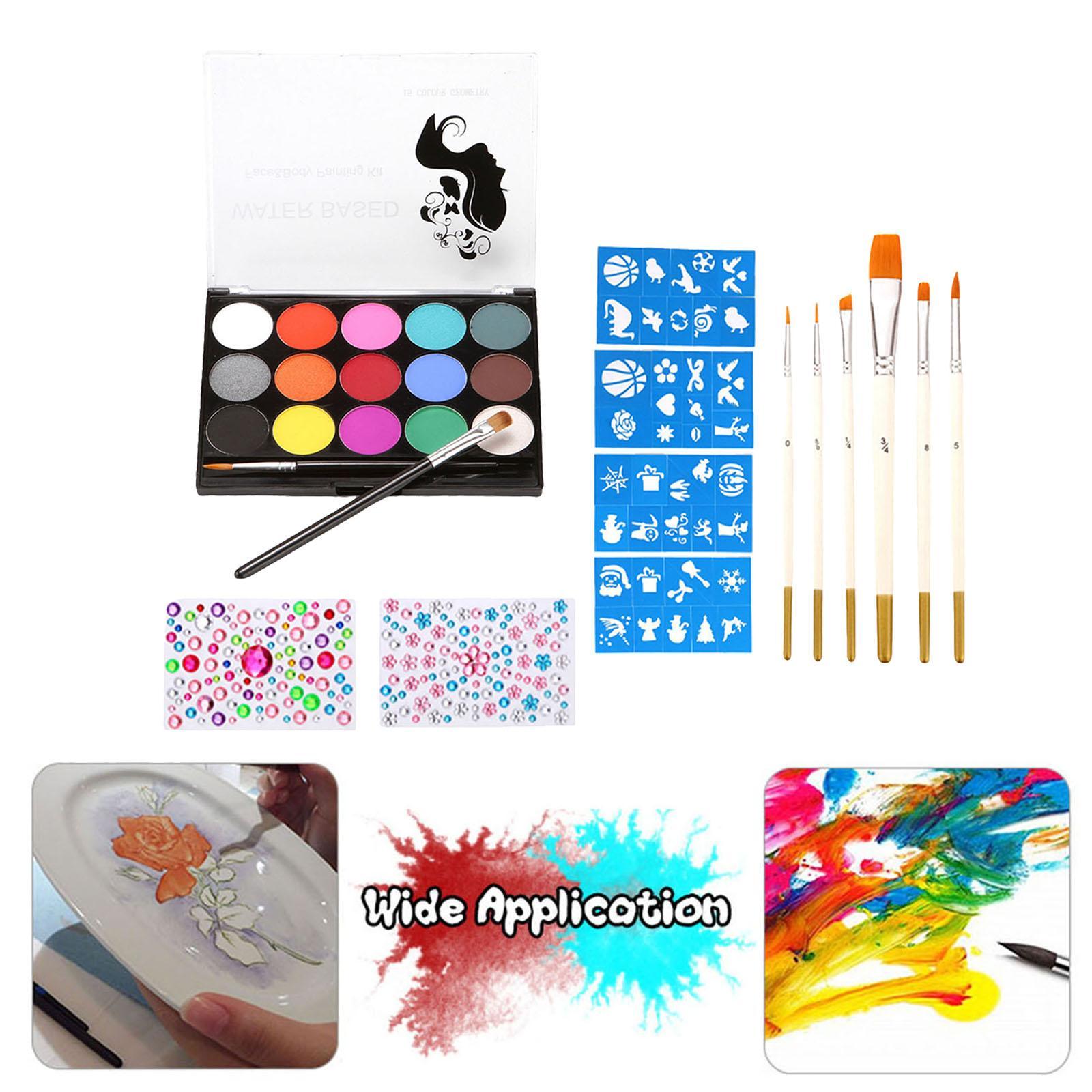Face Body Painting, Palette with Brushes Face Body Paint Kit for Costume Parties