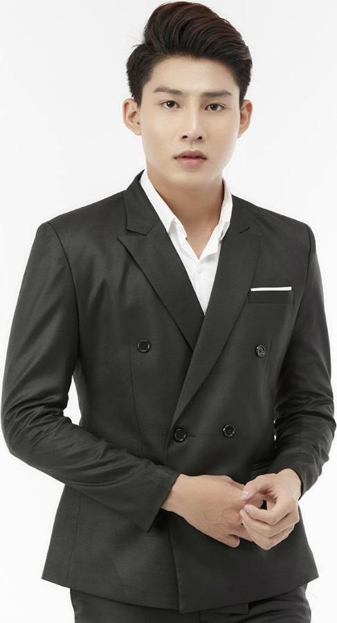 Áo Vest Nam 6 Nút Tay Dài Titishop AVN124 - Đen (Size