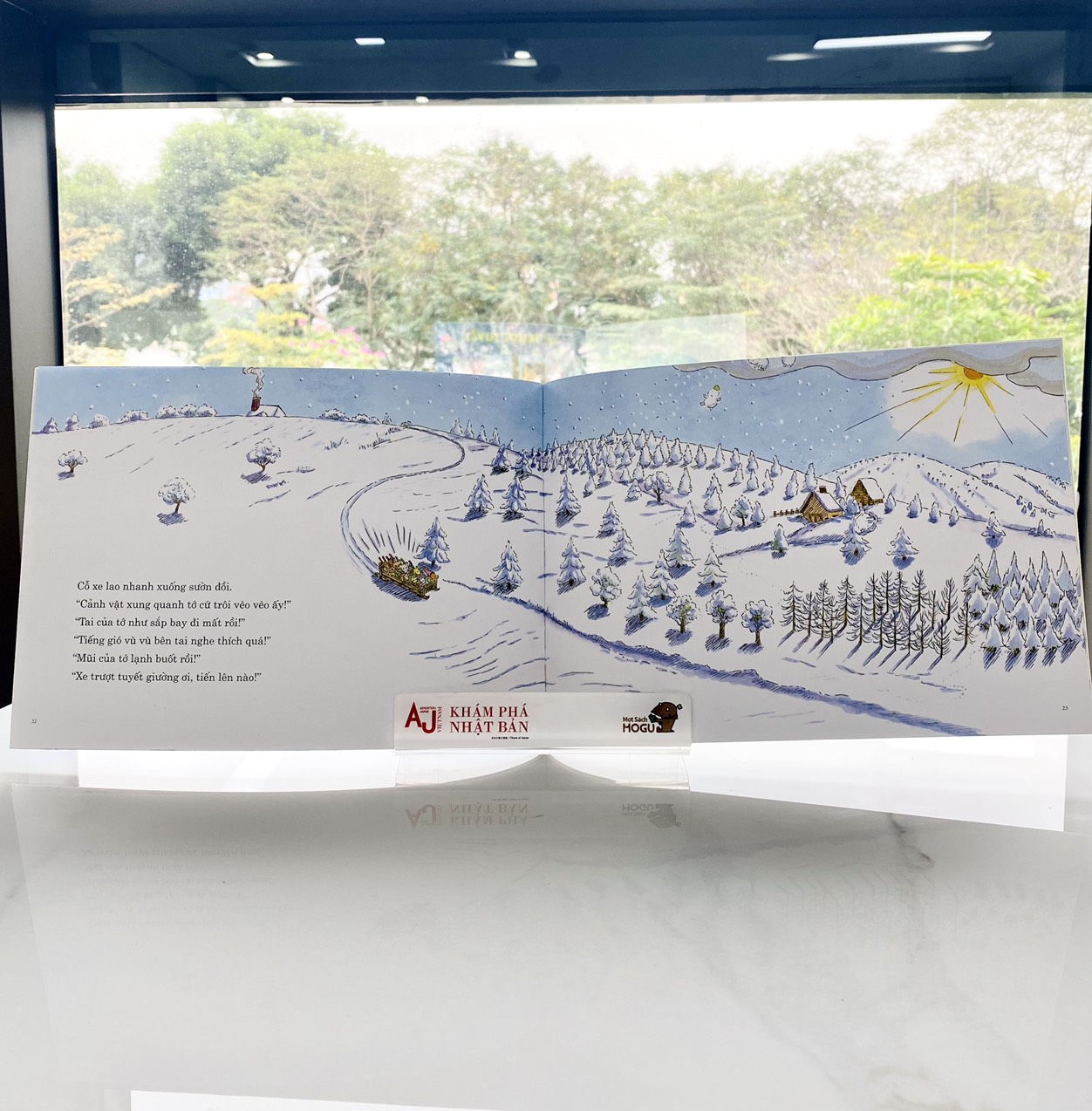 Hình ảnh Sách cho bé từ 3 tuổi - Phát triển tư duy - Xe trượt tuyết (Ehon Nhật Bản)