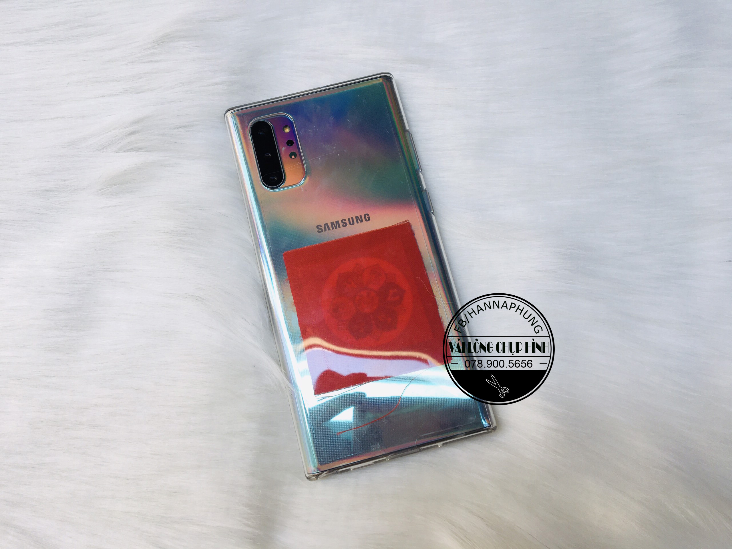 Thảm lông tròn chụp ảnh - Màu Trắng