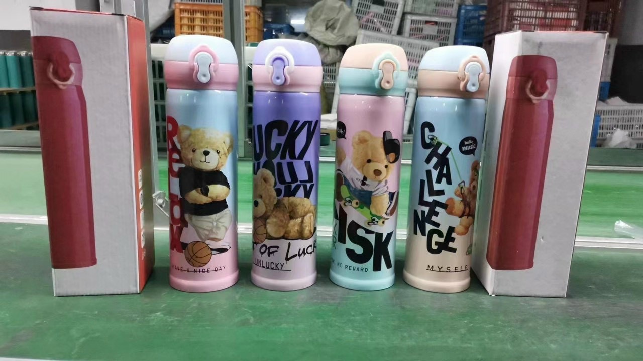Bình giữ nhiệt cao cấp nắp bật 500ml siêu cute