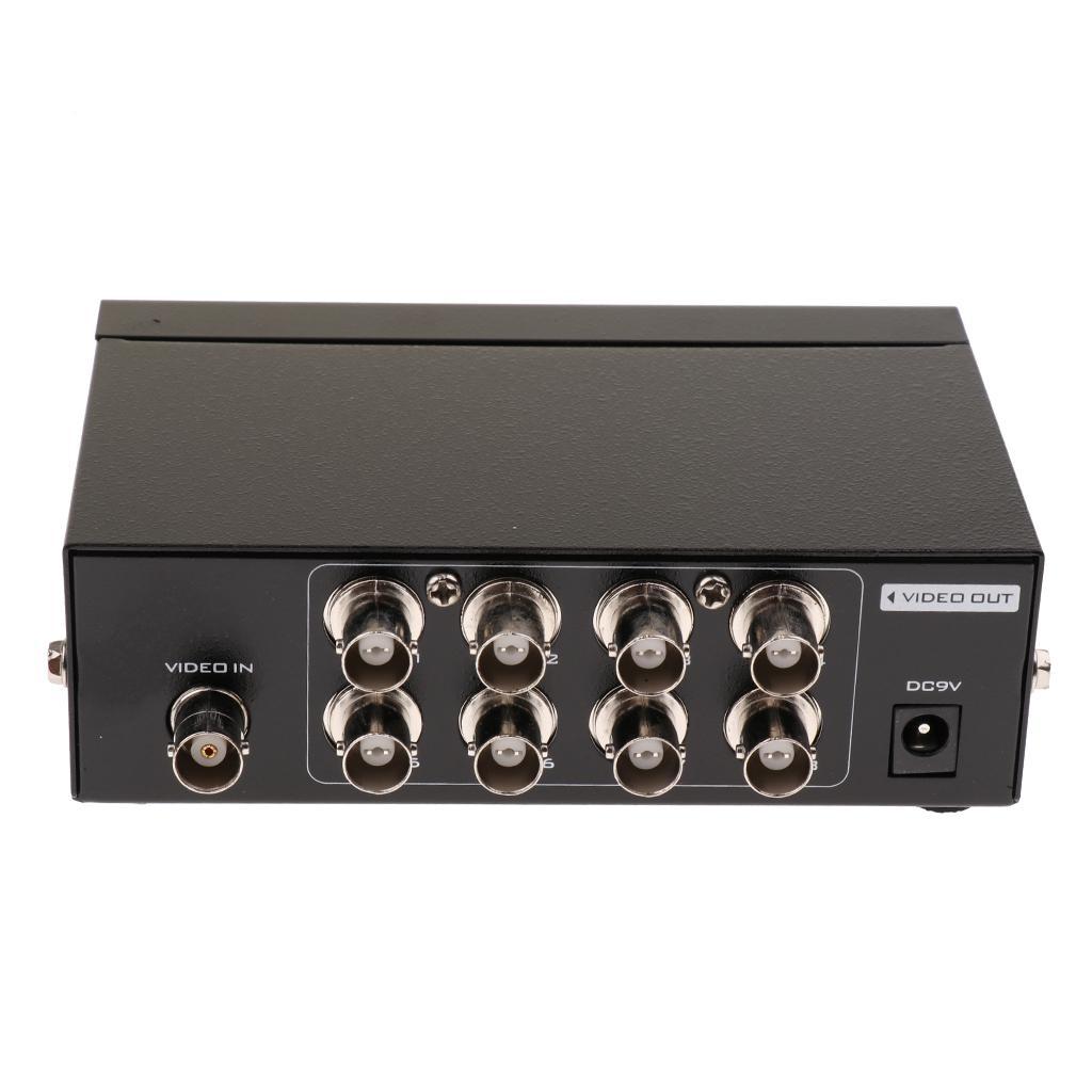 8-Way BNC Composite Video 1 to 8  Splitter Box for TV Monitor DVR