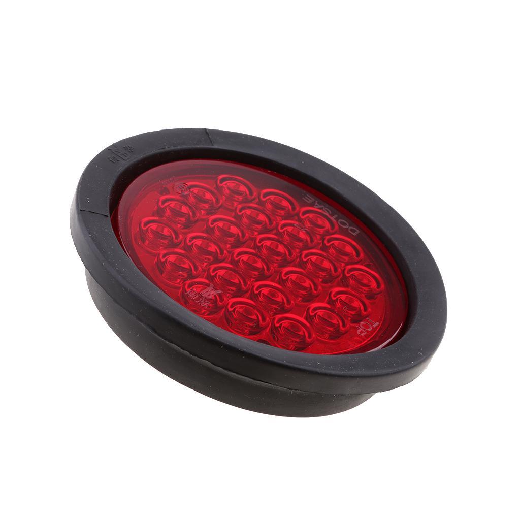 2X High Quality RV Tail Brake Stop Maker Lights 24 LED Red