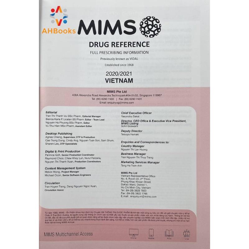 Sách-Mims Việt Nam 2021 Ấn phẩm khoa học định kỳ Thông tin Dược phẩm