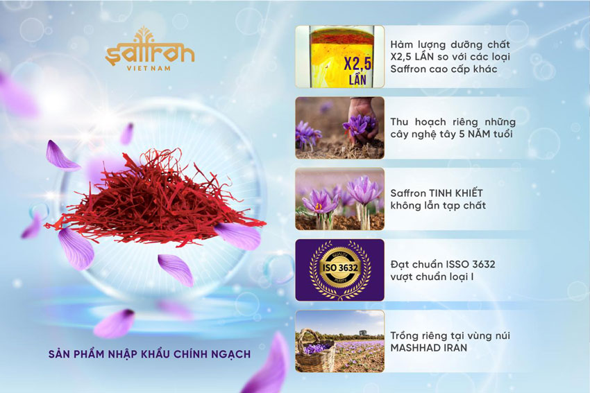 Saffron Salam Set 10gr Tặng 2gr Dòng Hữu Cơ Tinh Khiết Theo Chuẩn ISO 3632