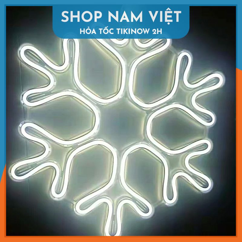Đèn Led Neon Bông Tuyết Cỡ Lớn 40cm Trang Trí Giáng Sinh, Năm Mới -  Chính Hãng NAVIVU