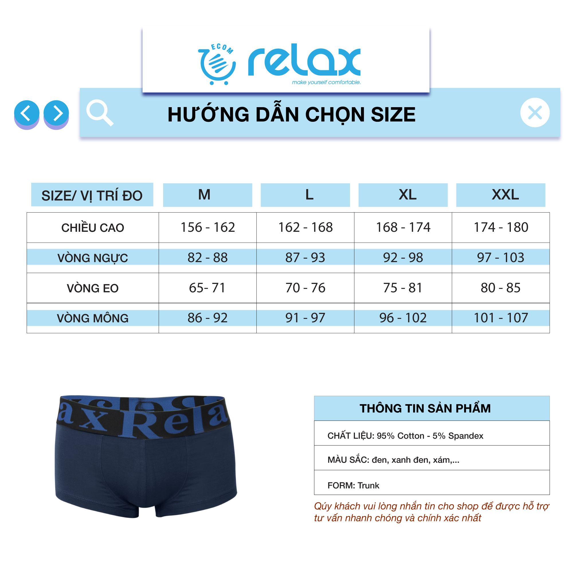 Combo 3 Quần Lót Nam RLTK037 - quần sịp nam thoáng mát mềm mại cao cấp, co giãn tốt, ôm gọn - RELAX