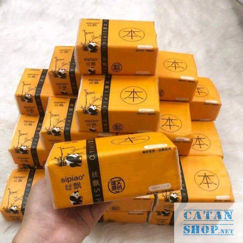 KHĂN GIẤY COMBO 10 KHĂN GIẤY GẤU TRÚC SIPIAO SIÊU DAI, VỆ SINH, AN GD264-KHANGIAY