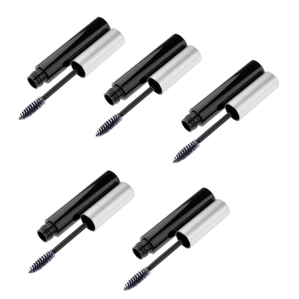 5 Pieces 10ML Black Empty Mascara Tube Eyelash Liquid Bottle Makeup Cream Tubes