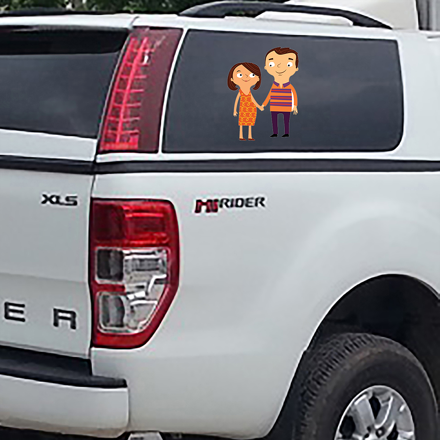 Tem decal dán ô tô Family_Car_43