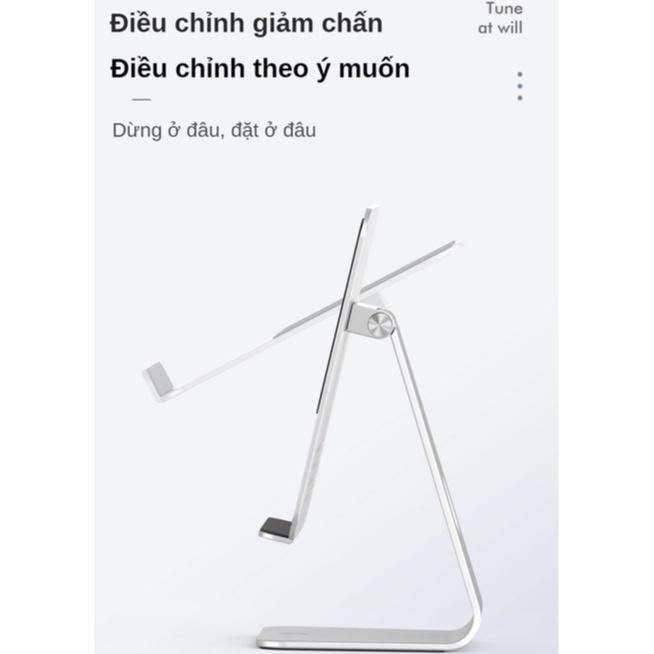 Giá Đỡ Để Bàn Cho Ipad Điện Thoại Di Động, Máy Tính Bảng Hợp Kim Nhôm Nguyên Khối Cao Cấp Có Thể Thay Đổi Góc Nghiêng