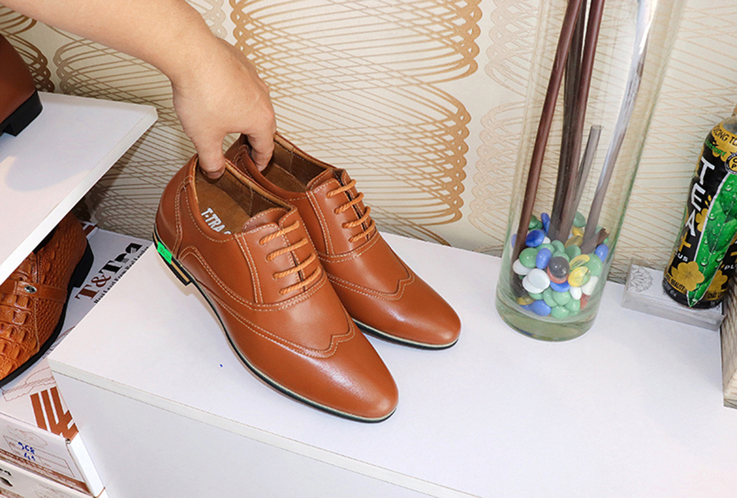 GIÀY TĂNG CHIỀU CAO GIÀY CAO DÀNH CHO NAM GIỚI T&TRA T01 DÂY CỘT - CAO 5CM GIÀY ĐỘN NAM CAO VƯỢT TRỘI
