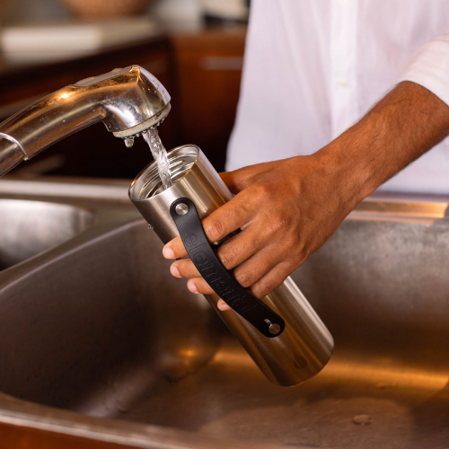 Bình giữ nhiệt Elemental Iconic màu bạc 590ml, giữ nhiệt vượt trội, inox 304, FDA Hoa Kì, An toàn sức khỏe, có lưới lọc