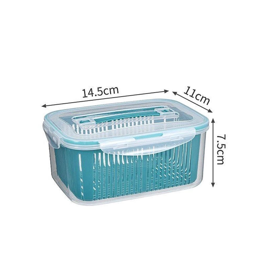 Bộ 5 Hộp Đựng Thực Phẩm Giỏ Có Nắp Đậy Khay Nhựa Kèm Rổ Ráo Nước Để Tủ Lạnh Bảo Quản Thức Ăn Tiện Dụng