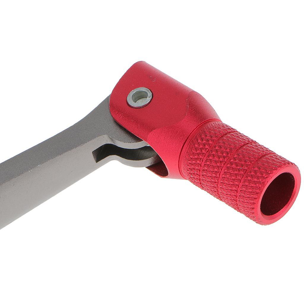 4X Aluminum Folding Gear Shifter Lever For Engine Peg Motor Drive Black/Red