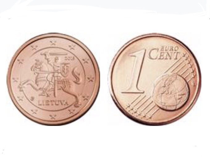 Đồng xu Cộng hòa Lithuania 1 cent sưu tầm