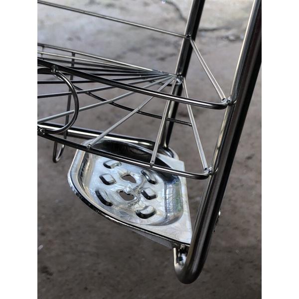Kệ góc nhà tắm inox 304 kệ nhà tắm 2 tầng kệ đựng xà bông kệ góc hai tầng kệ inox nhà tắm kệ góc tường kệ tam giác inox