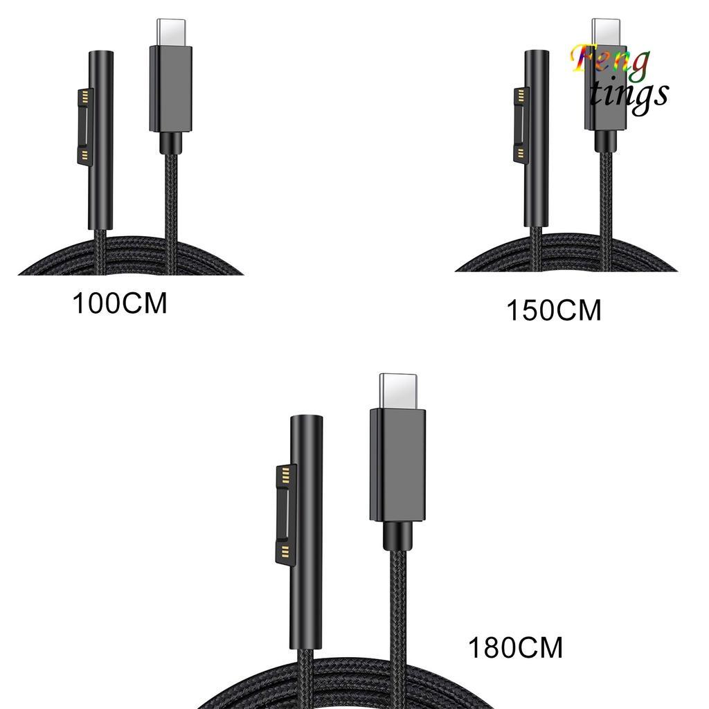 Dây cáp sạc 3A Type-c 1/1.5/1.8m cho laptop Surface Pro 3/4/5/6