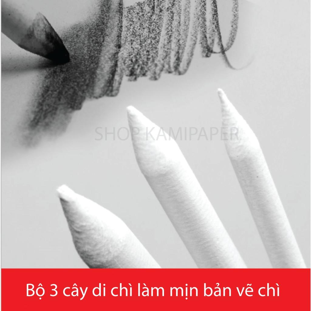 di chì, bộ 3 bút di chì làm mịn bản vẽ chì