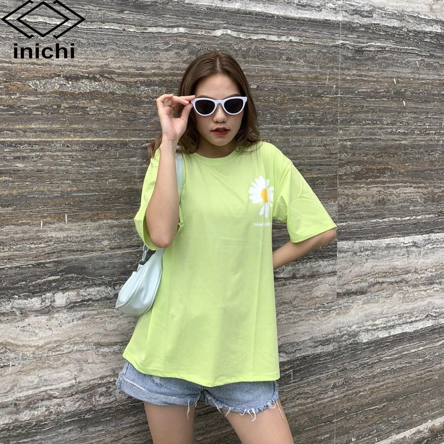 Áo thun unisex A628 tay lỡ in hình form rộng cá tính INICHI