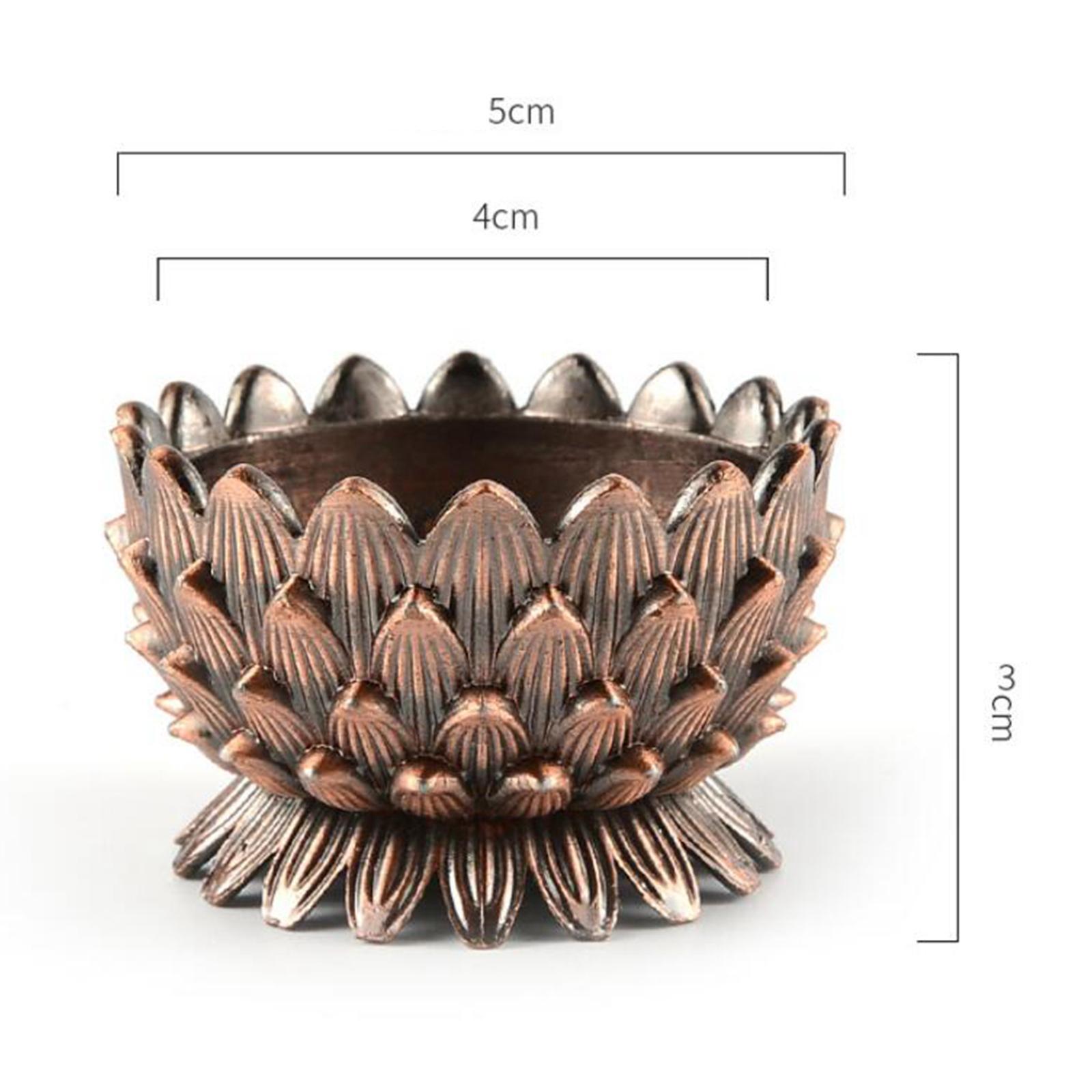 Lotus Ghee Lamp Holder Oil Lamp Holder for Craft Ornaments Buddhist Altar Supplies