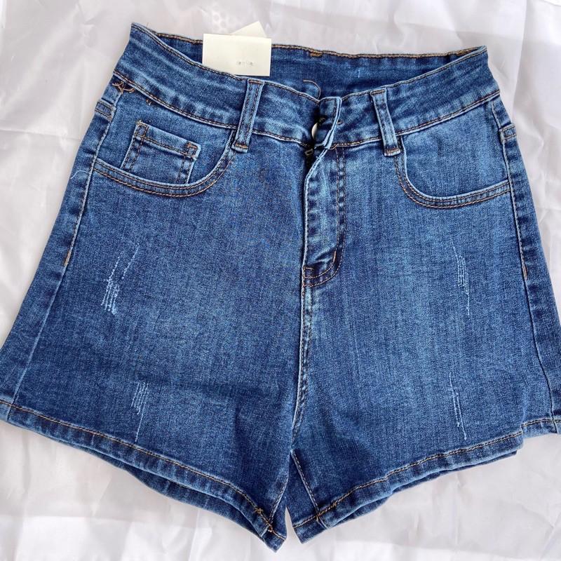 Quần Short Jean Nữ Xanh Lưng Cao Co Giãn Siêu Chất Hàng Cao Cấp Quần Short Bò Nữ ẢNH THẬT SOC38