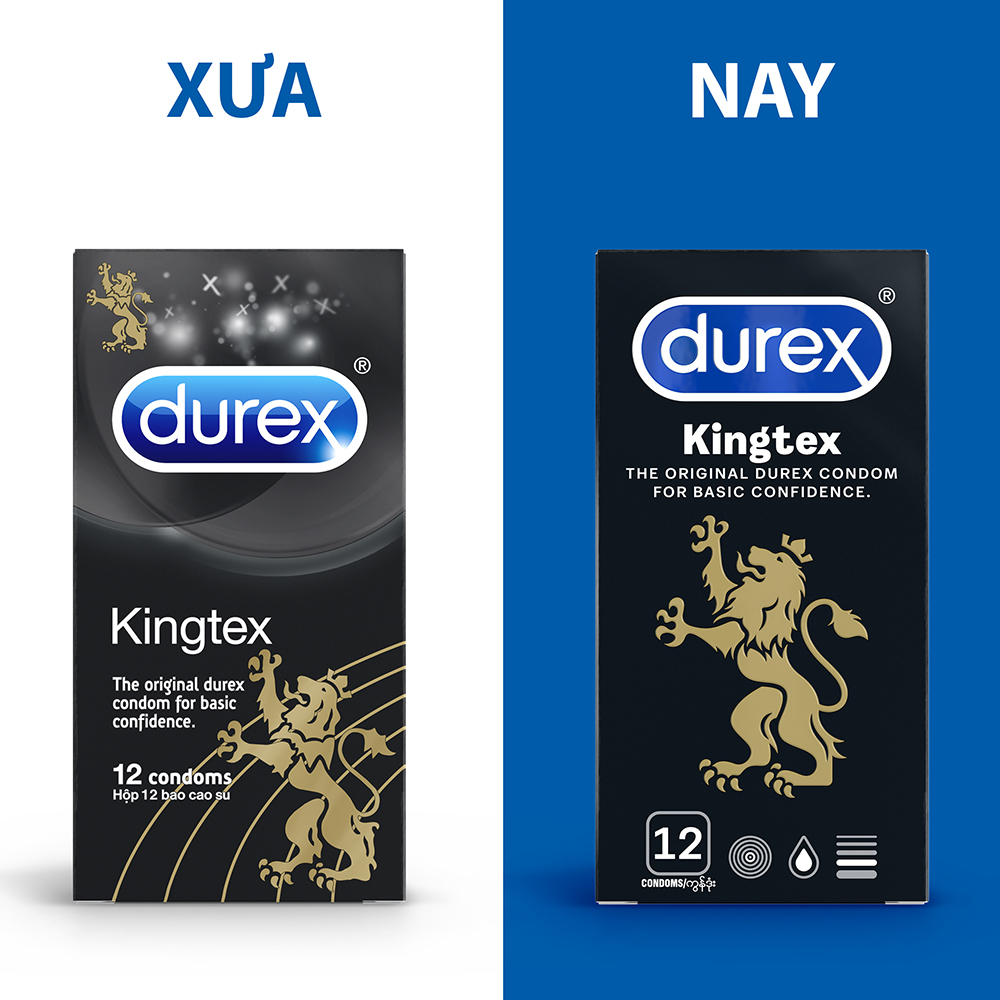 Bộ 2 hộp bao cao su Durex Kingtex 12s