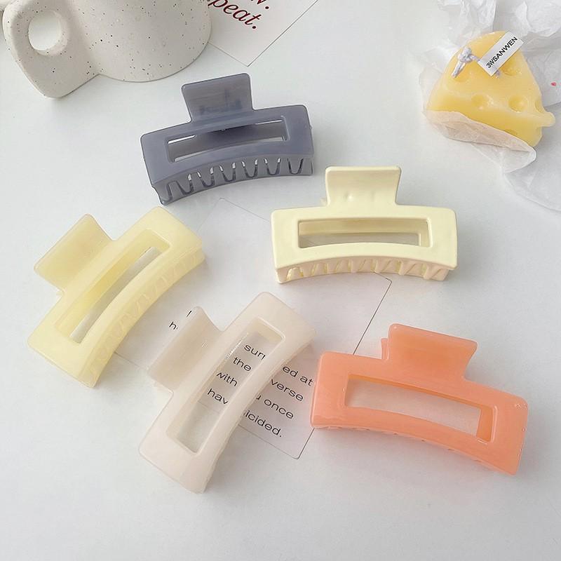 Kẹp tóc nữ kiểu dáng đơn giản nhiều màu sắc chất liệu acrylic, kẹp tóc càng cua Hàn Quốc nhatstore