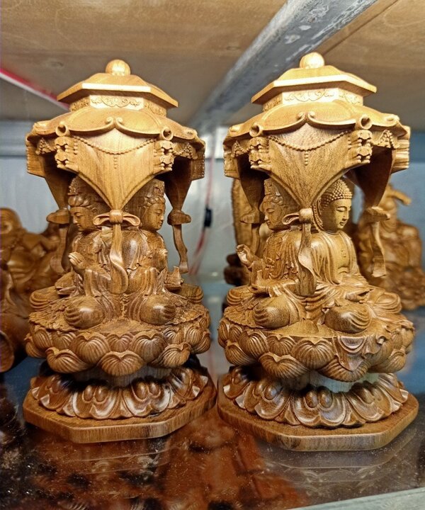 Tượng Phật Tam Thánh Ngồi