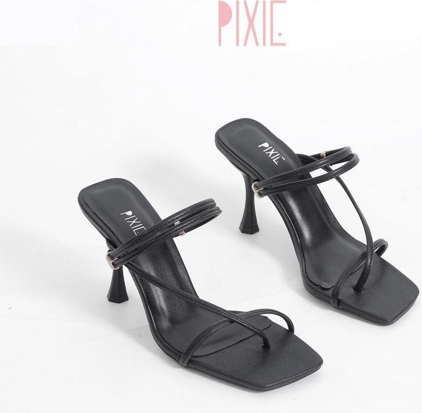 Giày Sandal Cao Gót 7cm Quai Mảnh Xỏ Ngón Pixie X483