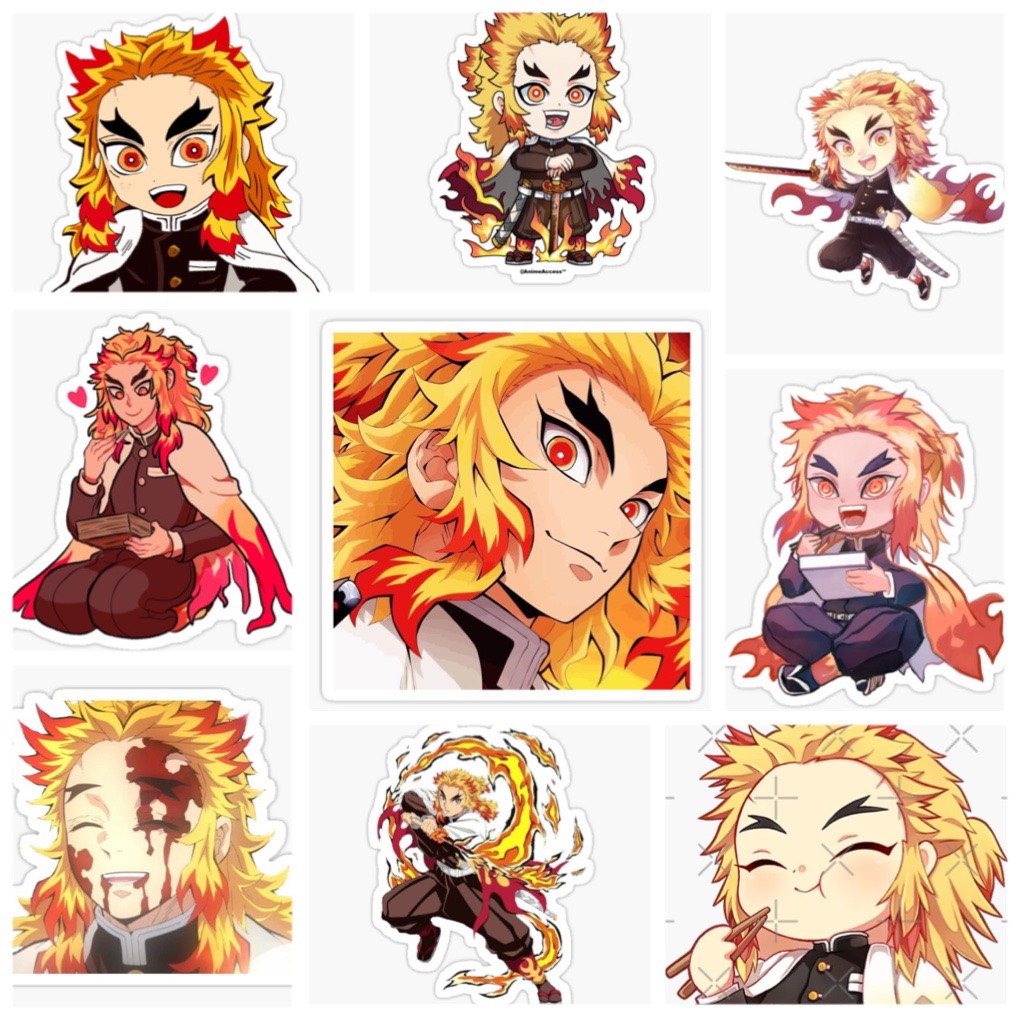 Set 60 Sticker Rengoku Kyoujurou-Kimetsu no Yaiba